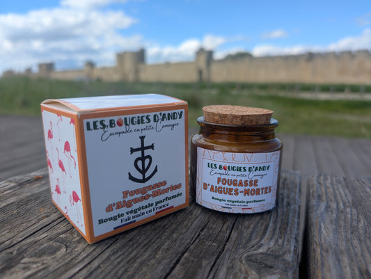 Bougie parfumée Fougasse d'Aigues-Mortes 70g cire de soja – Les Bougies d'Andy Camargue