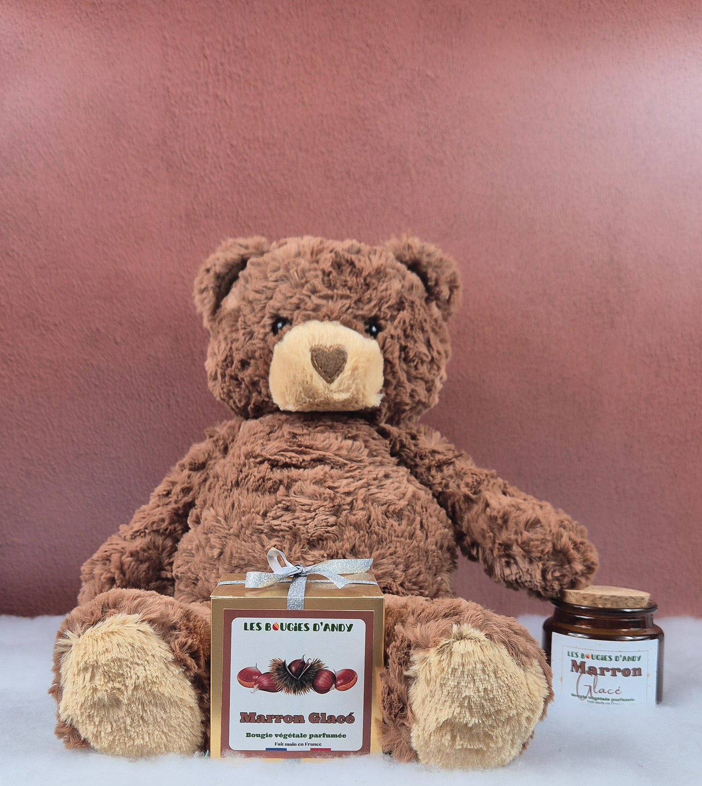 🌰 Bougie de Noël – Marron Glacé