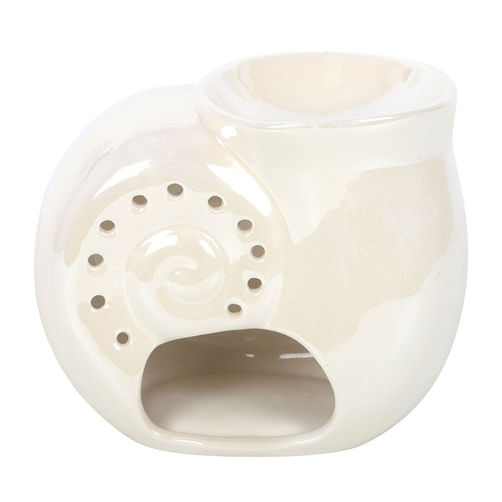 🐚 Brûle-Parfum Coquillage Spirale Nacré