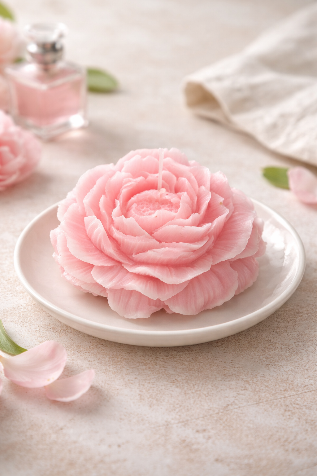 Bougie moulée Pivoine 60g