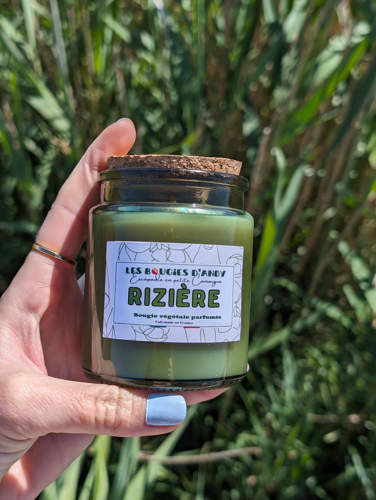 Bougie parfumée La Rizière 160g cire de soja – Les Bougies d'Andy Camargue