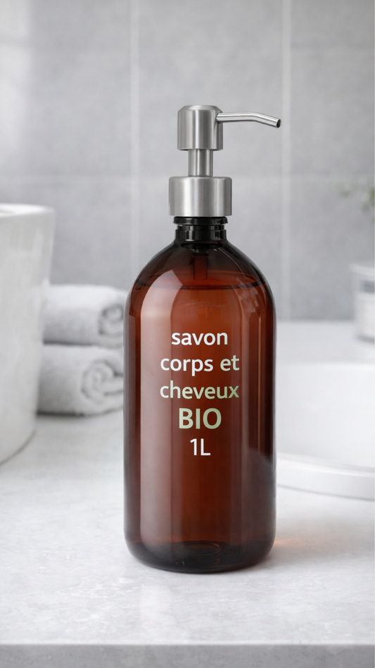 Savon Liquide BIO Agrumes – Corps & Cheveux – Surgras 8% Saponifié à Froid