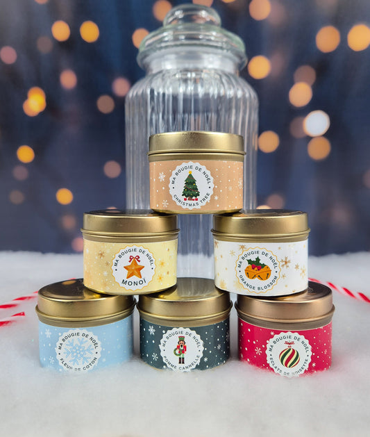 🏠✨ Coffret Maisonnette – 4 Mini Bougies de Noël