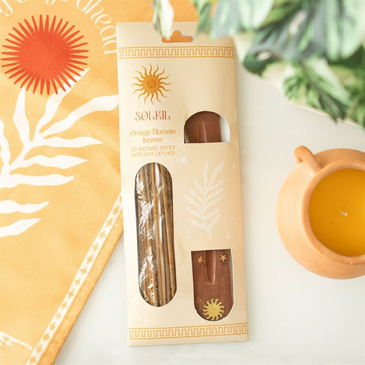 ☀️ Coffret Encens Fleur d'Oranger & Porte-Encens Soleil