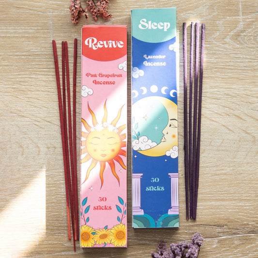 Lot de deux boîte Encens - Lavande & Pamplemousse Rose