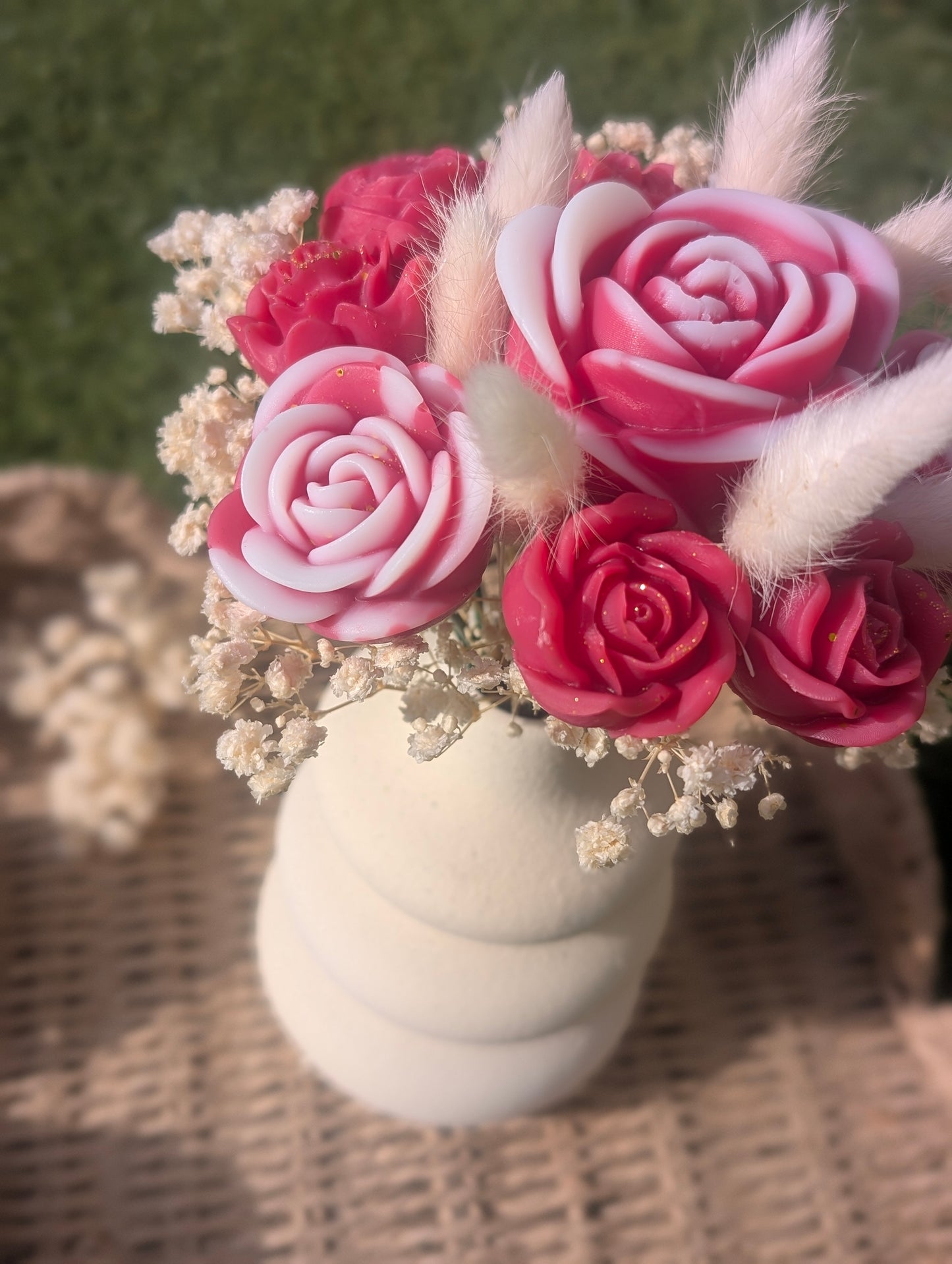 Bouquet éternel et son vase