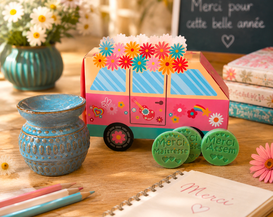 🚐 Coffret Van Hippie Parfumé – Cadeau Maîtresse ou ATSEM