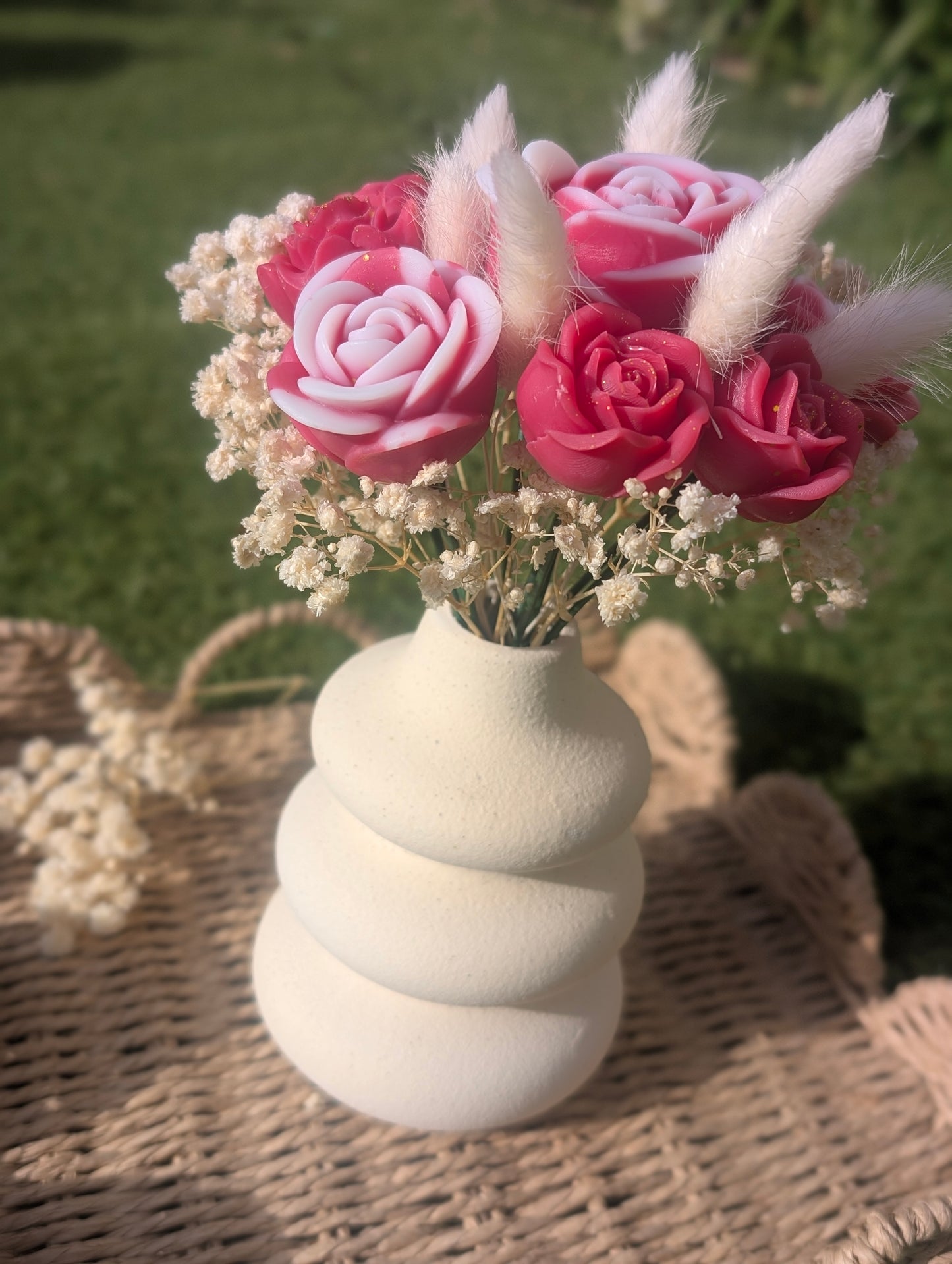 Bouquet éternel et son vase