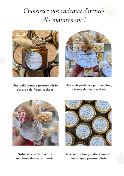 Mini Croix parfumée - cadeaux invités