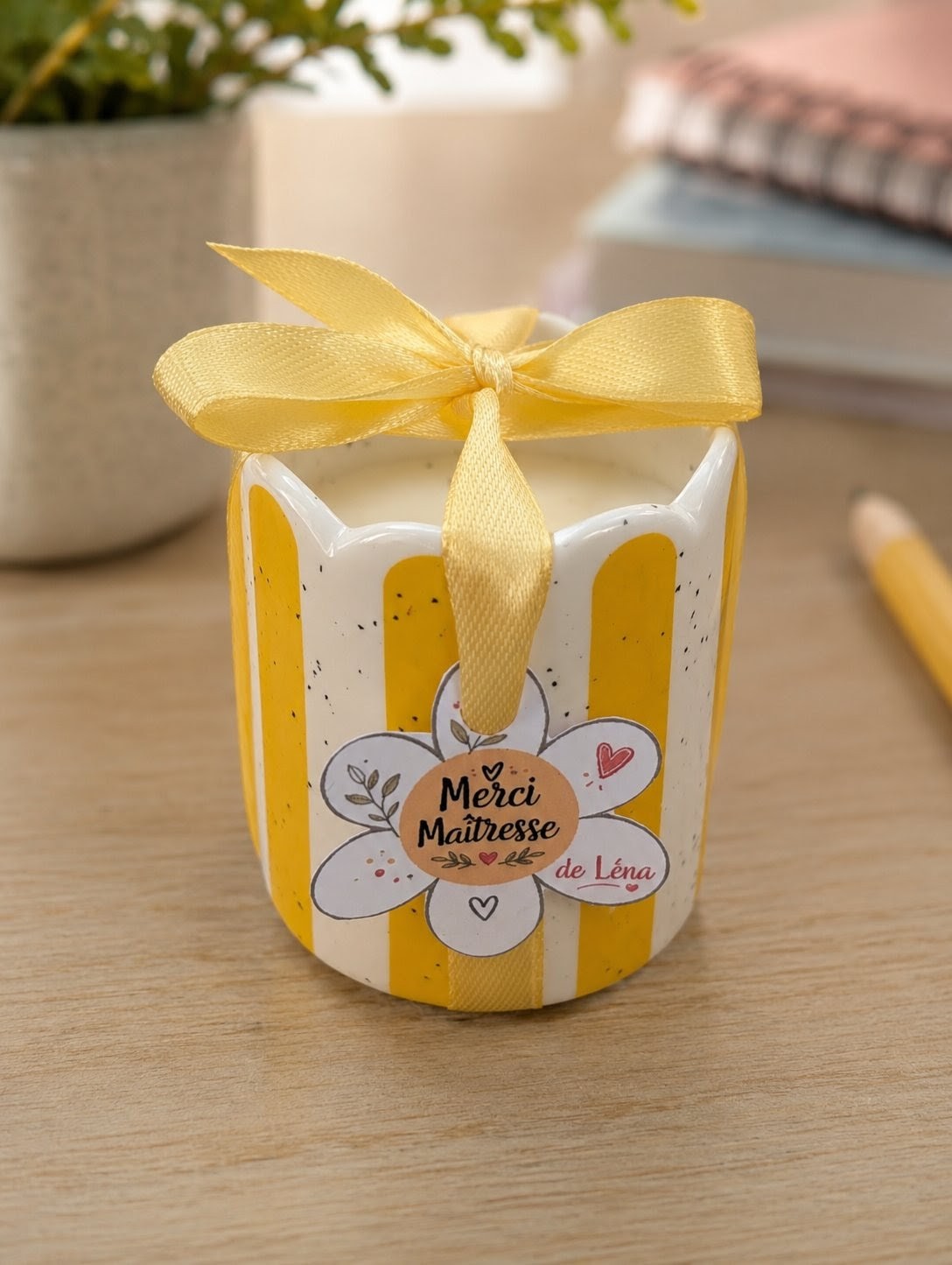 🌼 Bougie Personnalisée Fleur d'Oranger – Cadeau fin d'année