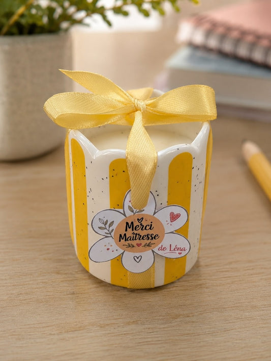 🌼 Bougie Personnalisée Fleur d'Oranger – Cadeau fin d'année