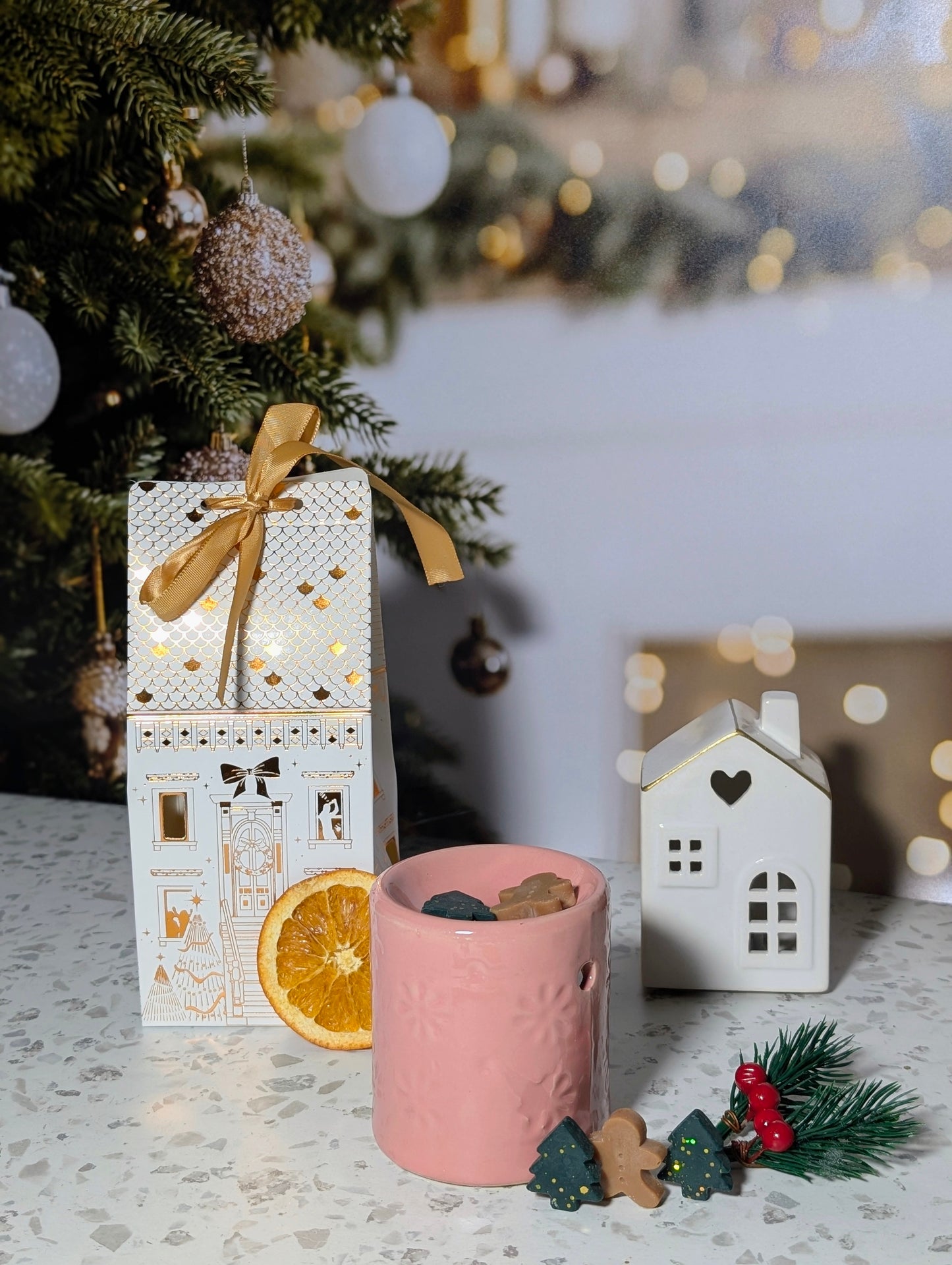 ✨  Mini Coffret Luxe – Mini Brûleur & Fondant de Noël